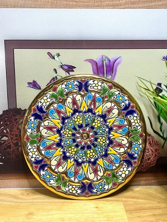 Cercolon Pintado a Mano España Decorative Wall Plate 24K Gold Rim Hand Painted - Picture 12 of 12